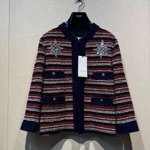 Authentic Gucci Navy and Red Striped Jacket